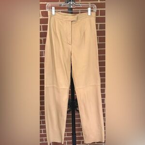 Vintage Colebrook Tan Leather Pants Straight Leg Size 6 - Soft Genuine Leather